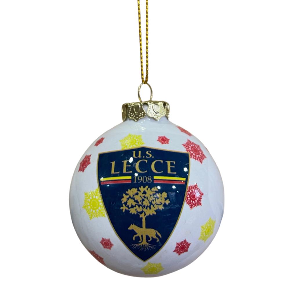 U.S.LECCE – PALLINA NATALE CERAMICA UFFICIALE CON SCATOLA