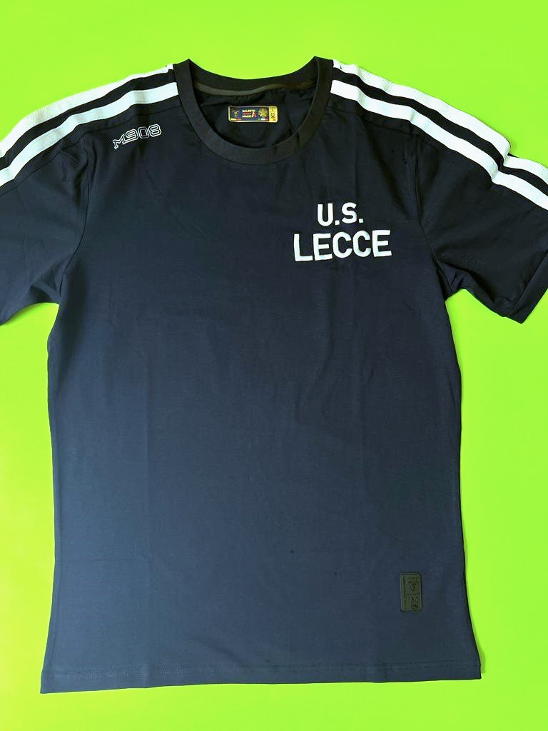M908 – T-SHIRT SQUADRA U.S.LECCE CALCIO MAGLIETTA MANICA CORTA RAPPRESENTANZA BLU